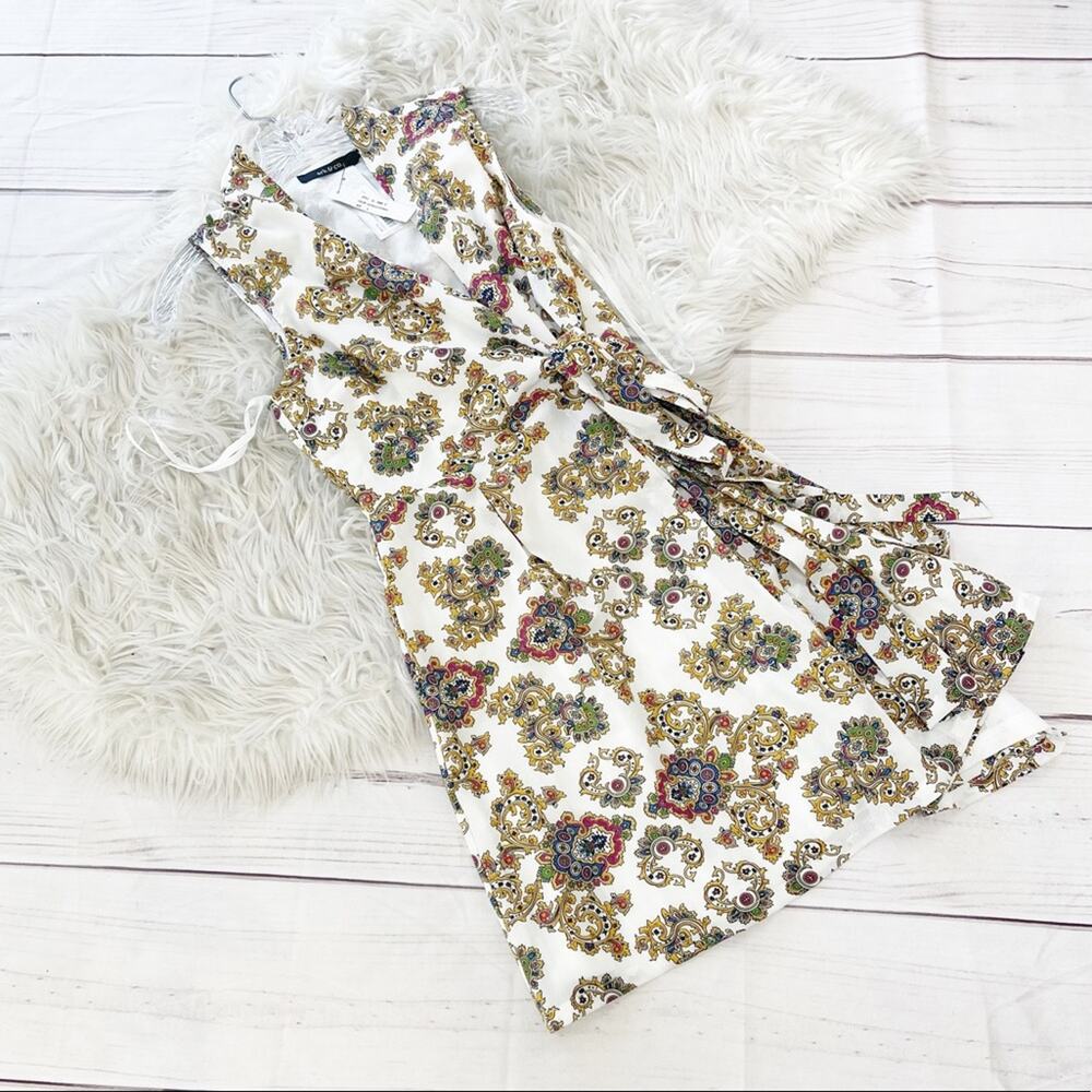 Stitch Fix Ark‎ & Co. Elizabella Paisley Print Sleeveless Wrap Dress Sz Large